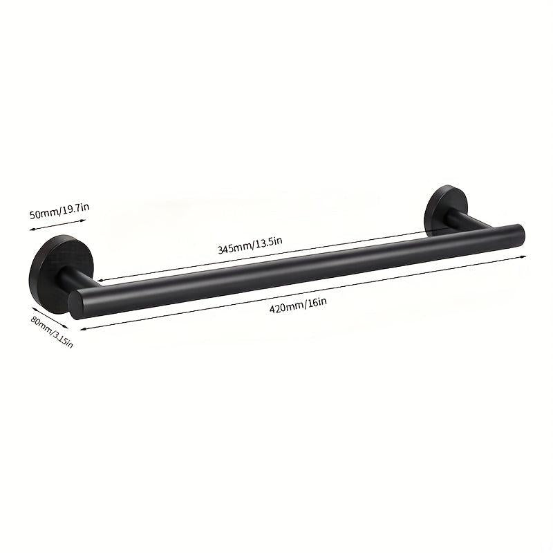 Stainless Steel Towel Bar Wall Mounted Holder with Clothes Ha