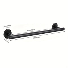 Stainless Steel Towel Bar Wall Mounted Holder with Clothes Ha