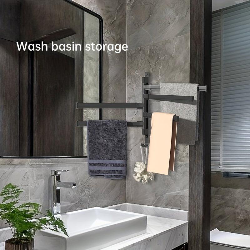 Rotating Towel Bar Wall Mounted with Towel Holder
