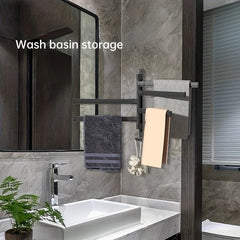 Rotating Towel Bar Wall Mounted with Towel Holder