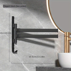 Rotating Towel Bar Wall Mounted with Towel Holder