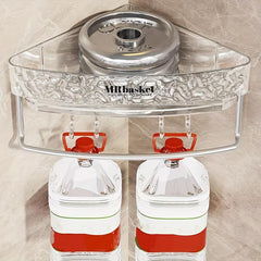 Corner Shower Caddy Plastic Bathroom Storage Rack Wall Mounted Bathroom Shelf
