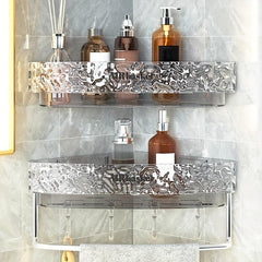 Corner Shower Caddy Plastic Bathroom Storage Rack Wall Mounted Bathroom Shelf