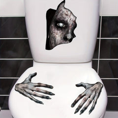 Halloween Horror Toilet Sticker Handprint Decor Room Decor