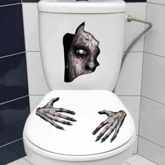 Halloween Horror Toilet Sticker Handprint Decor Room Decor