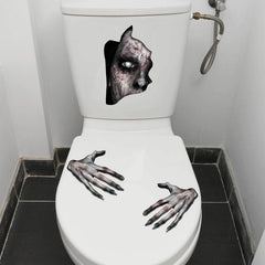 Halloween Horror Toilet Sticker Handprint Decor Room Decor