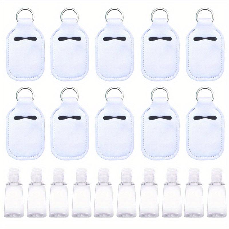 20pcs Hand Sanitizer Holder Keychain Set with Refillable Bottles