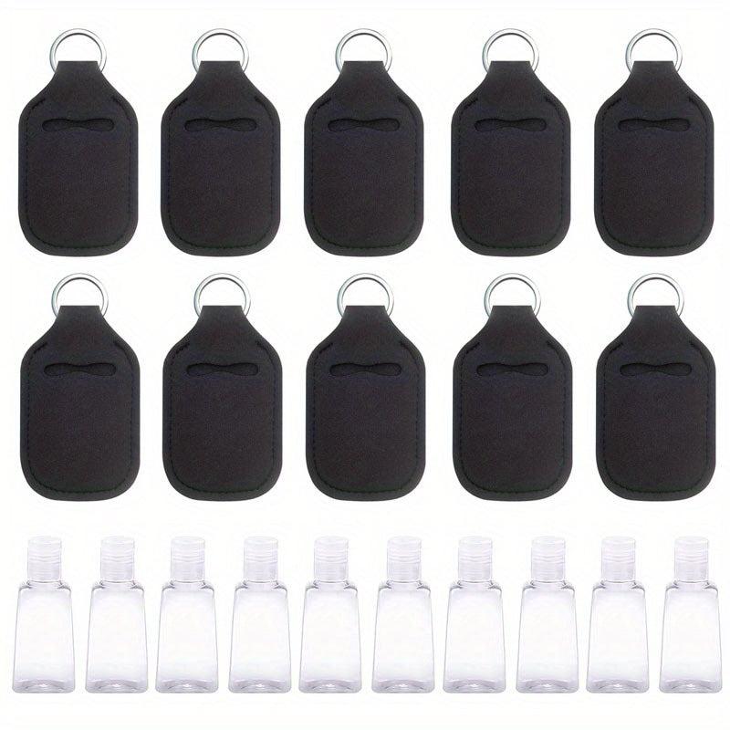 20pcs Hand Sanitizer Holder Keychain Set with Refillable Bottles