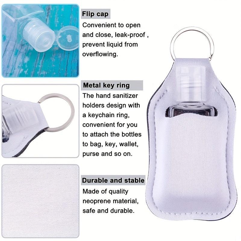 20pcs Hand Sanitizer Holder Keychain Set with Refillable Bottles