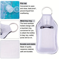20pcs Hand Sanitizer Holder Keychain Set with Refillable Bottles