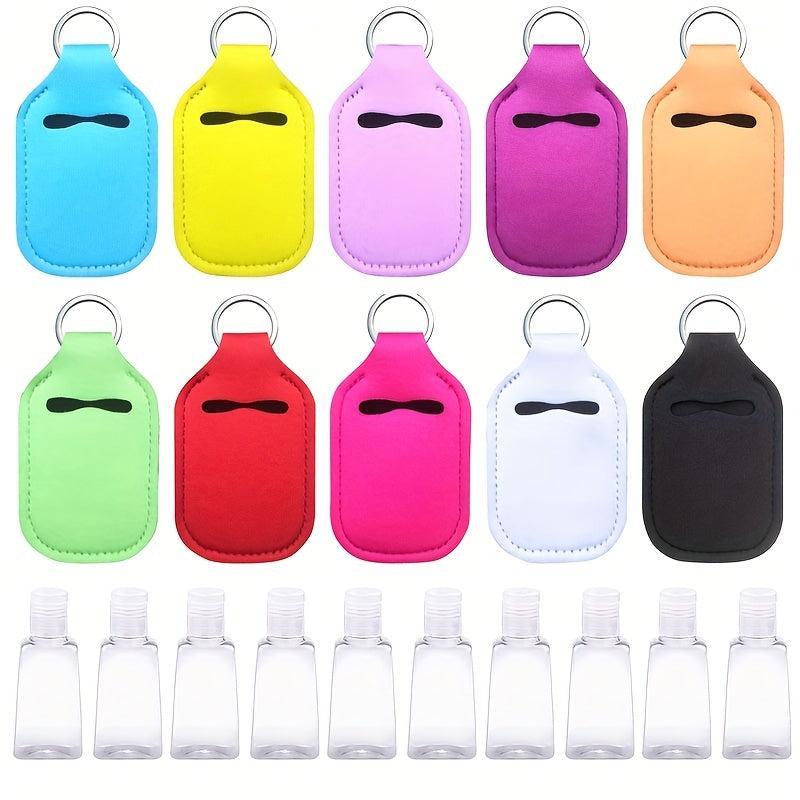 20pcs Hand Sanitizer Holder Keychain Set with Refillable Bottles