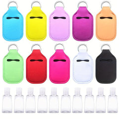 20pcs Hand Sanitizer Holder Keychain Set with Refillable Bottles