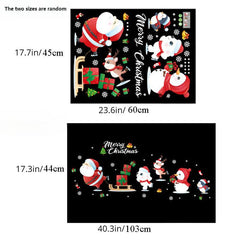 Christmas Sticker Vinyl PVC Wall Poster Santa's Glass Door Window