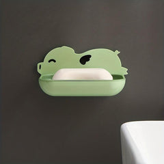 Creative Piggy Soap Box Double Layer Drain Box Cartoon Soap Box Punch Soap Stora