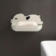 Creative Piggy Soap Box Double Layer Drain Box Cartoon Soap Box Punch Soap Stora