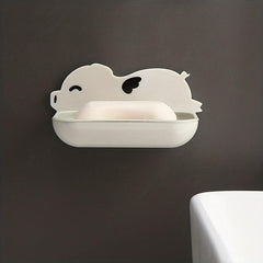 Creative Piggy Soap Box Double Layer Drain Box Cartoon Soap Box Punch Soap Stora
