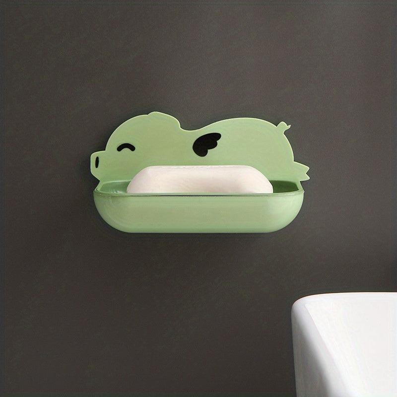 Creative Piggy Soap Box Double Layer Drain Box Cartoon Soap Box Punch Soap Stora