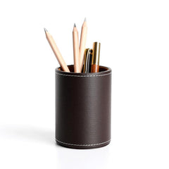 Faux Leather Makeup Brush Holder Stationery Storage Box