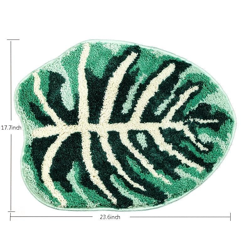 Ultra Soft Monstera Leaf Bathroom Rug