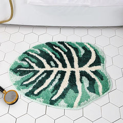Ultra Soft Monstera Leaf Bathroom Rug