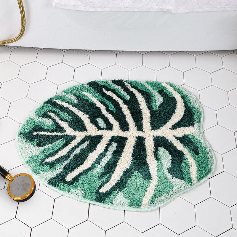 Ultra Soft Monstera Leaf Bathroom Rug