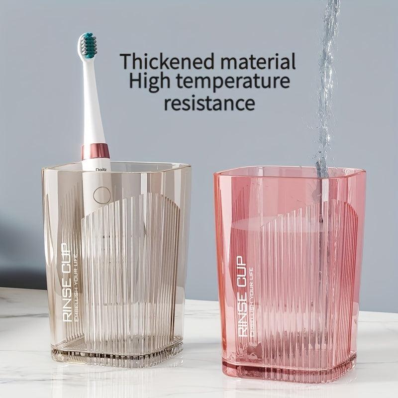 Wall Mounted Toothbrush Holder with Mouthwash Cup - Bathroom Accessory