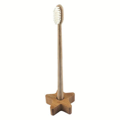 Bamboo Toothbrush Holder Single Stand Eco Friendly Stylish Bathroom Accessory