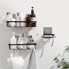 Wall Mounted Shower Caddy with Soap Holder Bathroom Shelves Basket