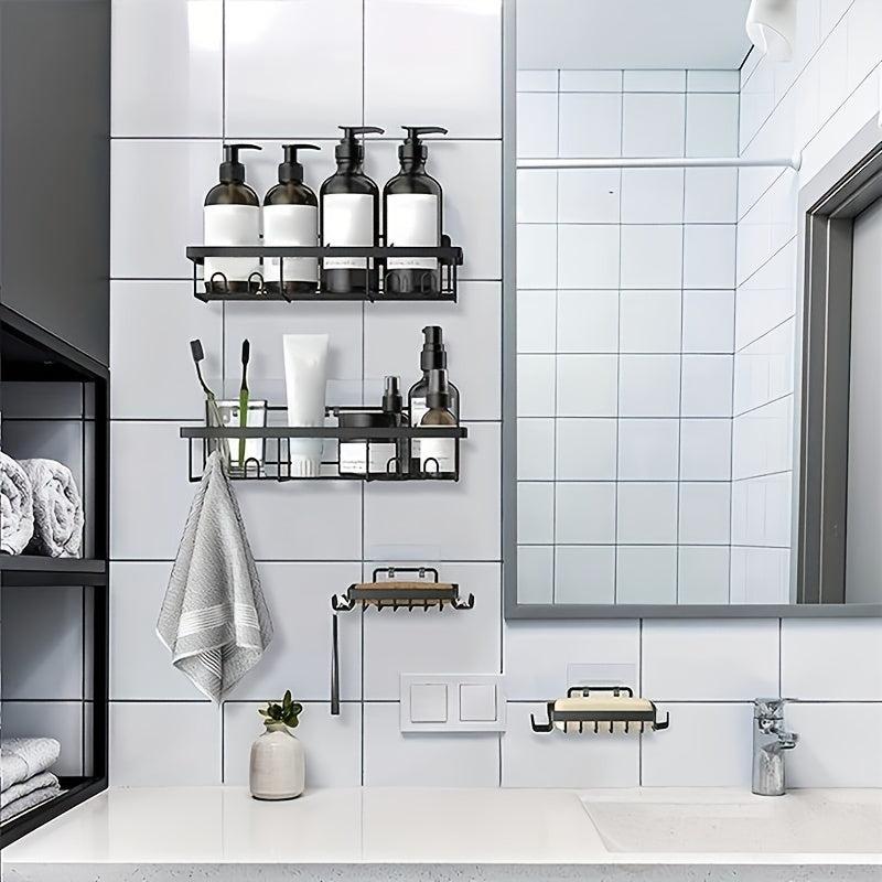 Wall Mounted Shower Caddy with Soap Holder Bathroom Shelves Basket