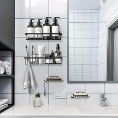 Wall Mounted Shower Caddy with Soap Holder Bathroom Shelves Basket