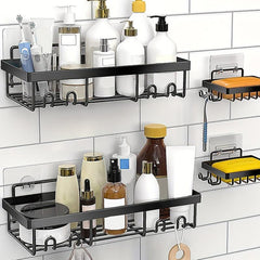 Wall Mounted Shower Caddy with Soap Holder Bathroom Shelves Basket