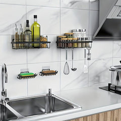 Wall Mounted Shower Caddy with Soap Holder Bathroom Shelves Basket