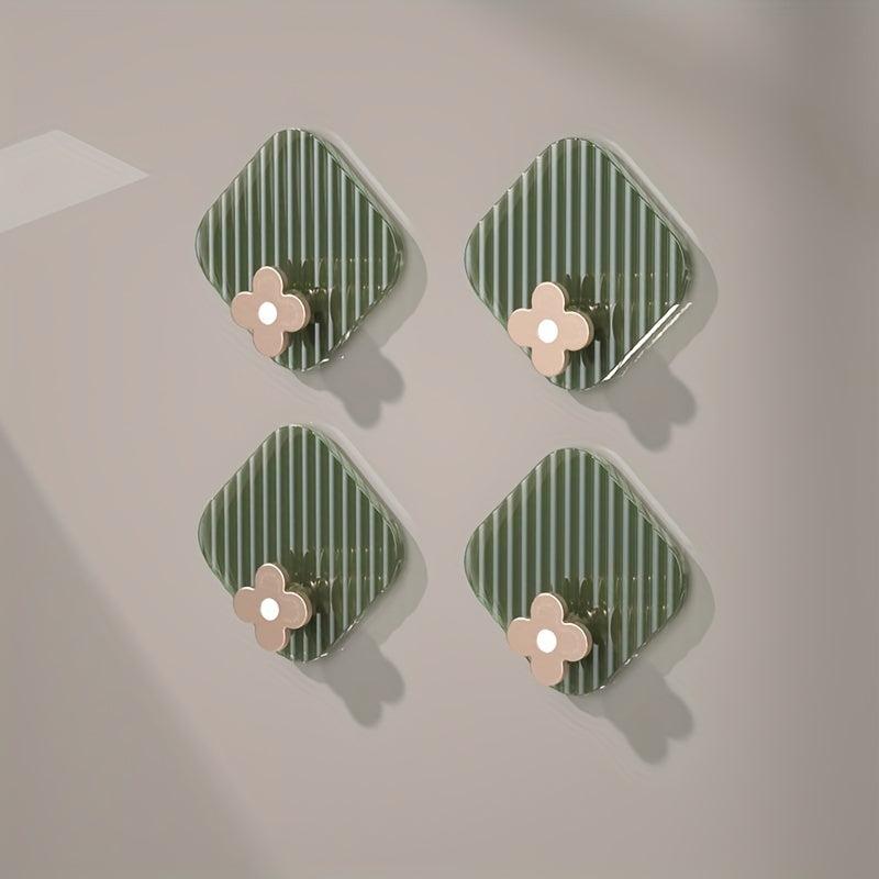 1pc Punch Towel Hook Strong Adhesive Clothes Hanger Bedroom Wardrobe Hook