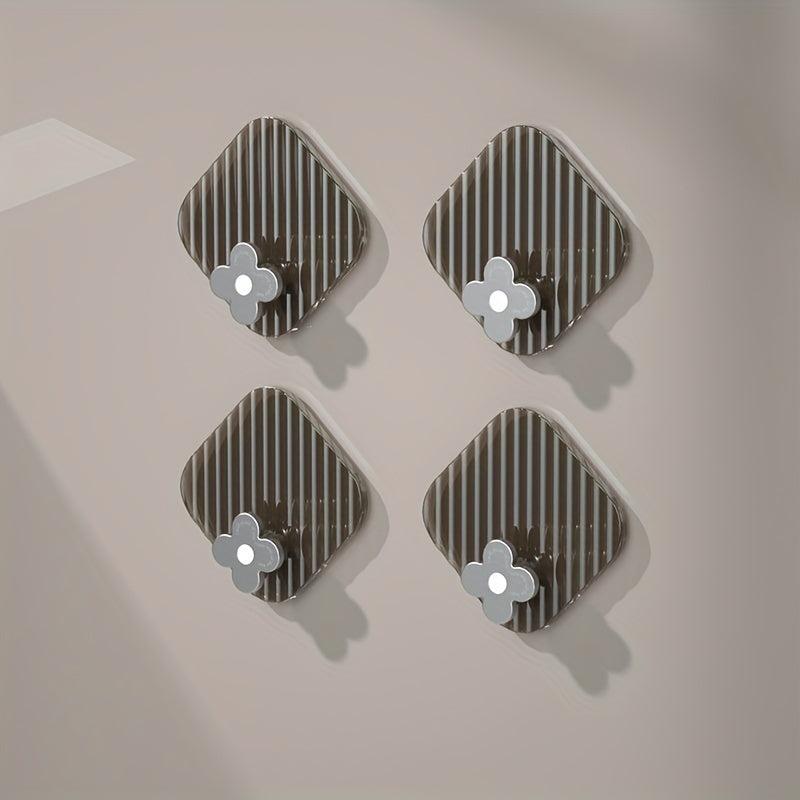 1pc Punch Towel Hook Strong Adhesive Clothes Hanger Bedroom Wardrobe Hook