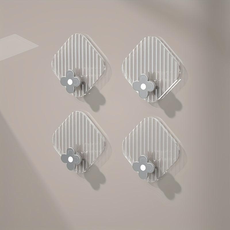 1pc Punch Towel Hook Strong Adhesive Clothes Hanger Bedroom Wardrobe Hook