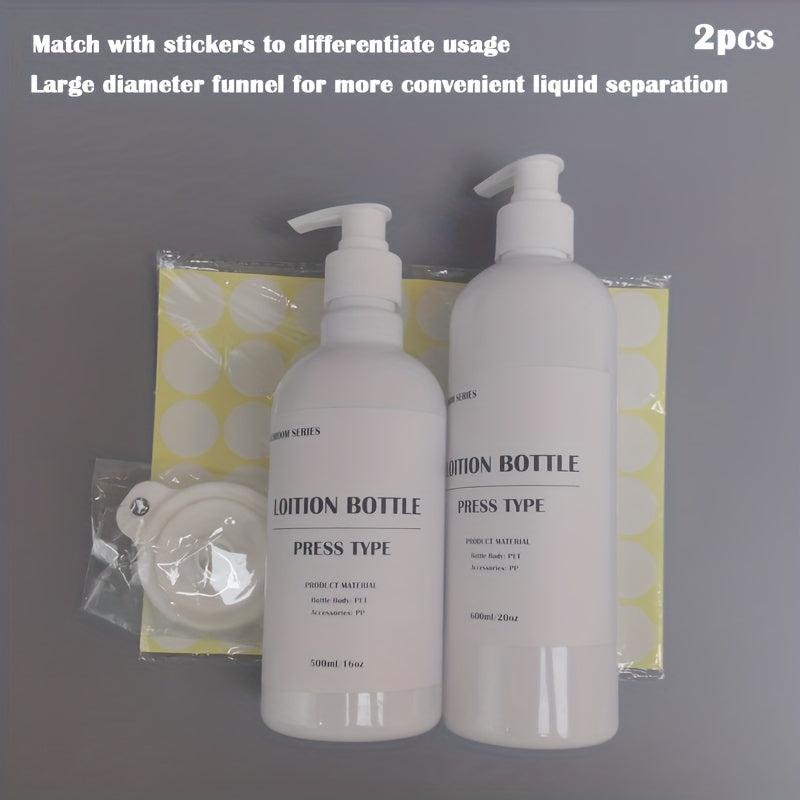 2pcs Plastic Sub Bottle Lotion Dispenser Refillable Empty Bottle for Shampoo Sho