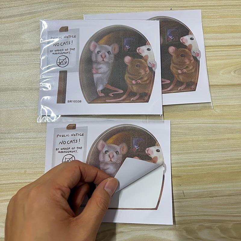 Realistic Mouse Hole Wall Stickers - Stairs Decor Vinyl Wallpaper