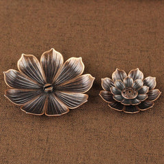 Lotus Buddha Incense Burner Metal Incense Holder for Home Office Hotel Teahouse