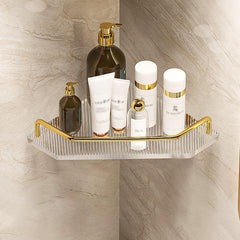 Acrylic Bathroom Triangle Shelf Wall Mounted Corner Storage Rack