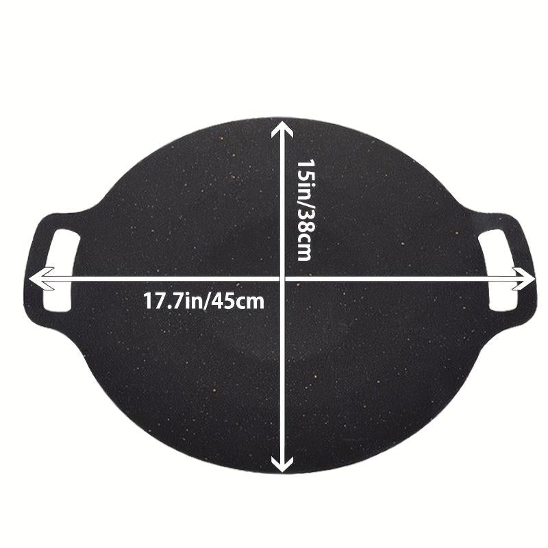 Cast Iron Roti Tawa Double Handled Crepe Pan For Dosa Tortillas Nonstick