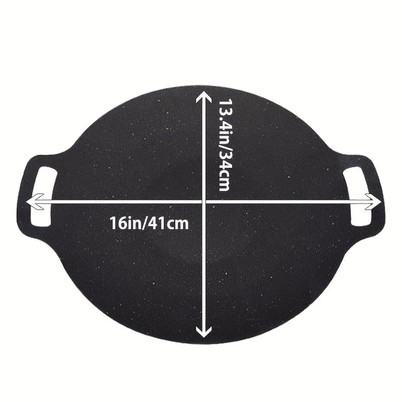 Cast Iron Roti Tawa Double Handled Crepe Pan For Dosa Tortillas Nonstick