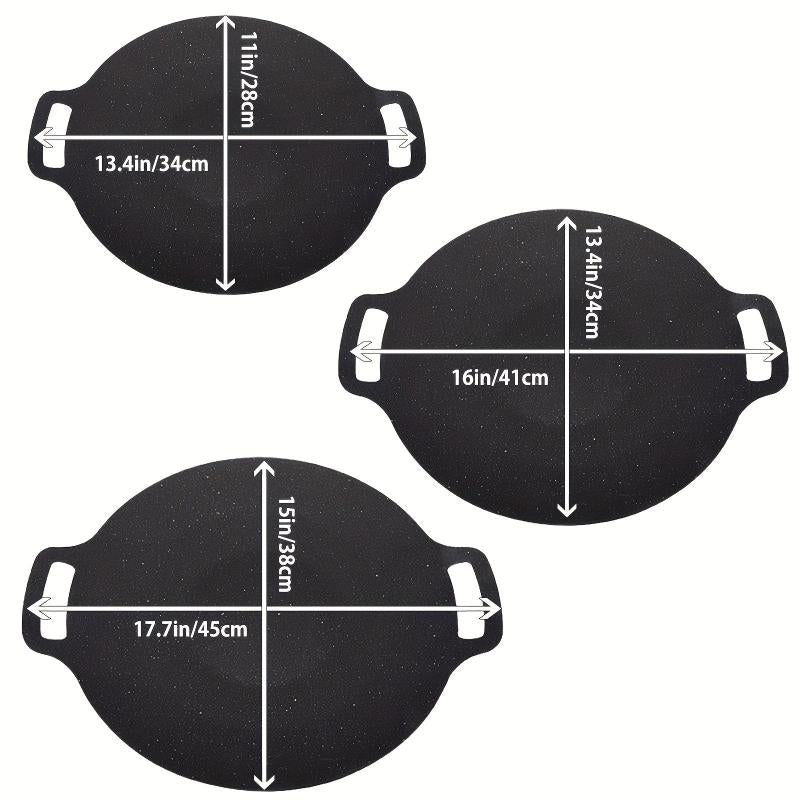 Cast Iron Roti Tawa Double Handled Crepe Pan For Dosa Tortillas Nonstick