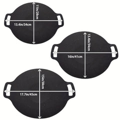 Cast Iron Roti Tawa Double Handled Crepe Pan For Dosa Tortillas Nonstick