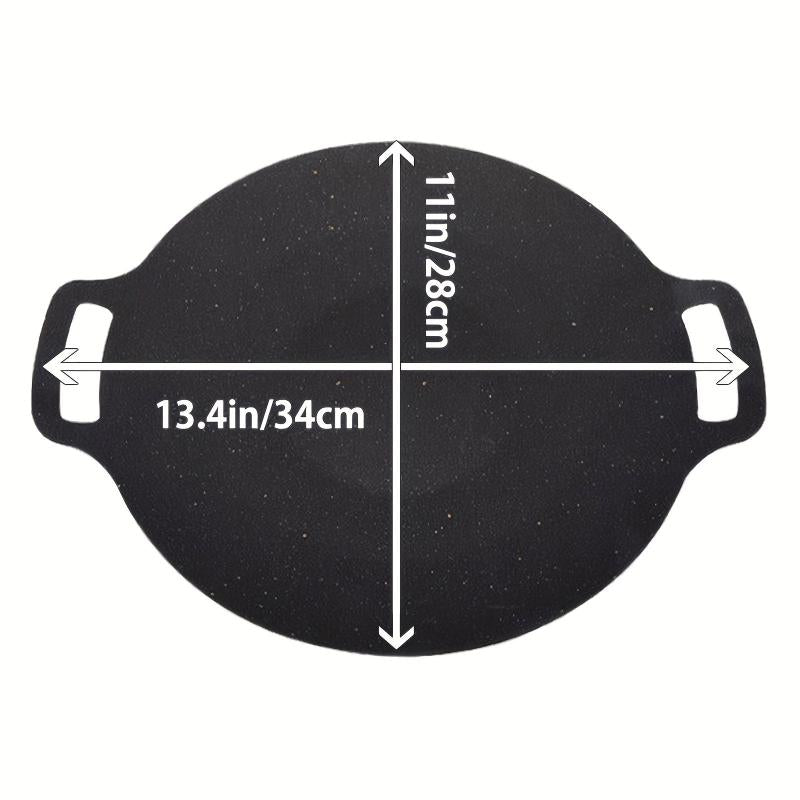 Cast Iron Roti Tawa Double Handled Crepe Pan For Dosa Tortillas Nonstick