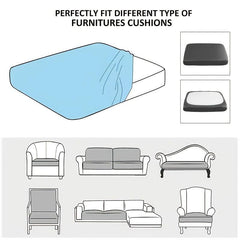 Stretchable Universal Sofa Cushion Cover - Easy to Clean & Durable