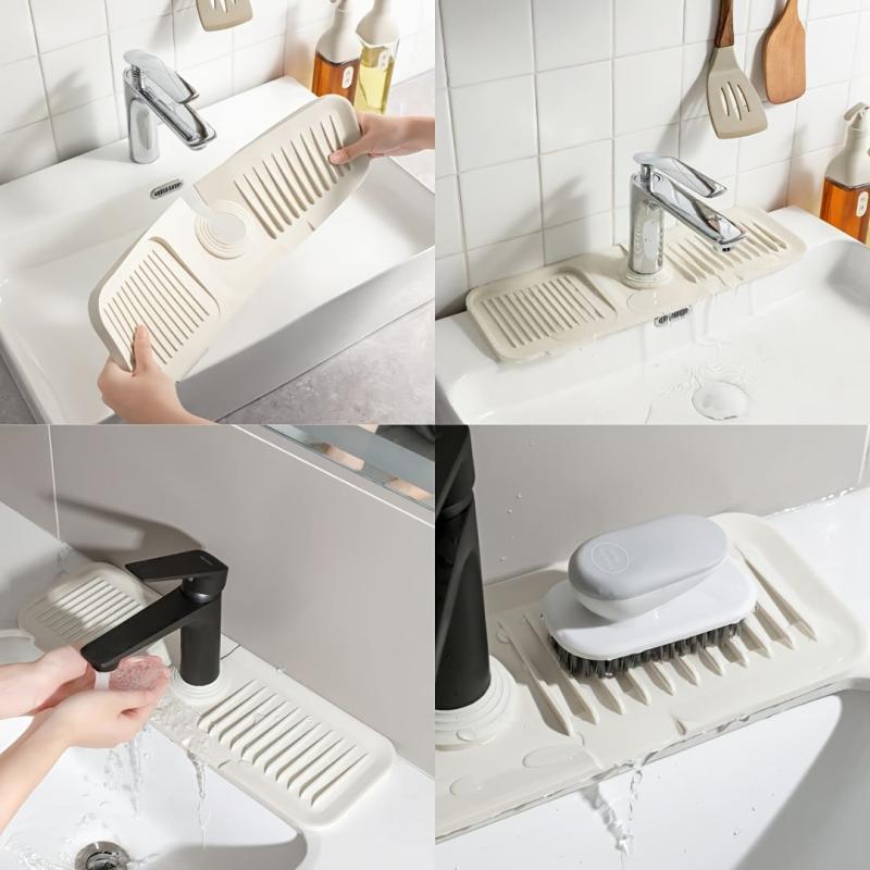 Silicone Kitchen Sink Splash Guard for Faucet, Sink Splash Guard Behind Faucet