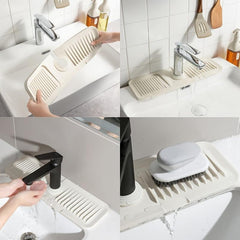 Silicone Kitchen Sink Splash Guard for Faucet, Sink Splash Guard Behind Faucet
