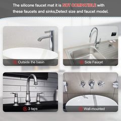 Silicone Kitchen Sink Splash Guard for Faucet, Sink Splash Guard Behind Faucet