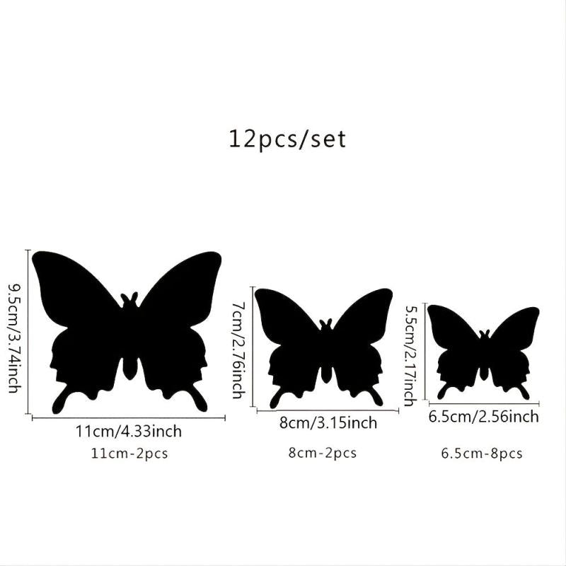 12pcs 3D Butterfly Wall Decals Adds Beauty and Charm Easy to Apply and Remove