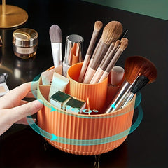 Rotating Cosmetic Brush Storage Cylinder Cosmetic Shelf